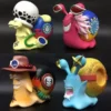 11-12cm New Anime One piece Den Den Mushi Ace Luffy Law Doflamingo Action Figure Telephone Snail Worm PVC Collection Boys Gift