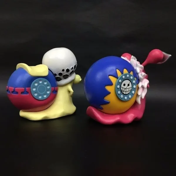 11-12cm New Anime One piece Den Den Mushi Ace Luffy Law Doflamingo Action Figure Telephone Snail Worm PVC Collection Boys Gift