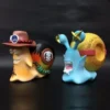 11-12cm New Anime One piece Den Den Mushi Ace Luffy Law Doflamingo Action Figure Telephone Snail Worm PVC Collection Boys Gift