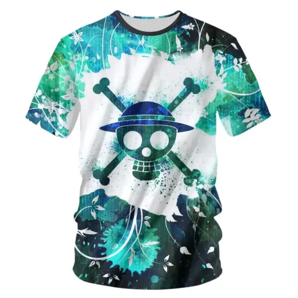 2023 Summer Top T-shirt Unisex 3D T-shirt Men's Fun One Piece O-Neck Short Sleeve Casual T-shirt