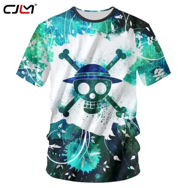 2023 Summer Top T-shirt Unisex 3D T-shirt Men's Fun One Piece O-Neck Short Sleeve Casual T-shirt