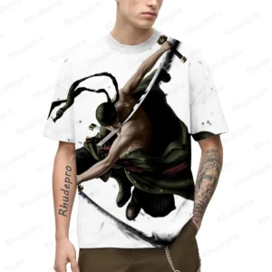 Japan Anime Roronoa Zoro 3D Printing Cosplay T-shirt Short