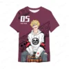 2024 Men's Anime One Piece Monkey D. Luffy Roronoa Zoro 3D Printing T-shirt
