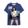 2024 Men's Anime One Piece Monkey D. Luffy Roronoa Zoro 3D Printing T-shirt