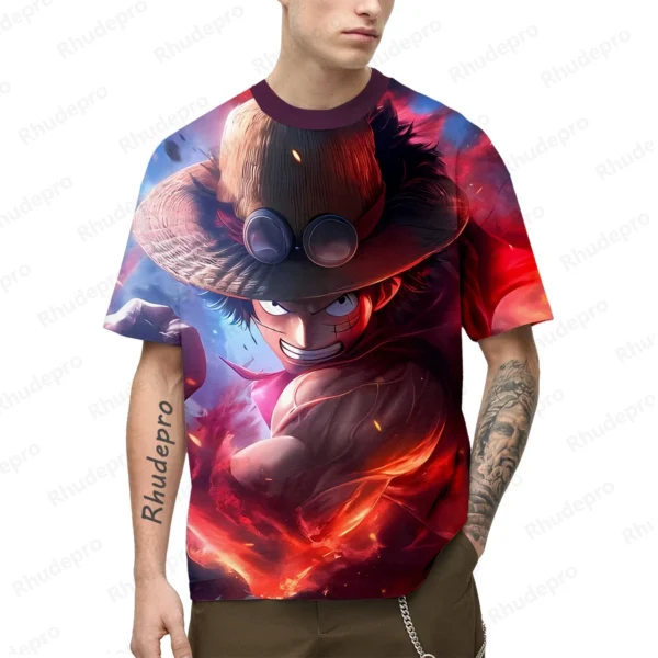 2024 New Man Japan Anime New 3D Printing Cosplay T-shirt Women's And Children's Street T-shirts Large Top Short Sleeve