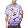 2024 New Men's Anime 3D Printing T-shirts Unisex Oversized