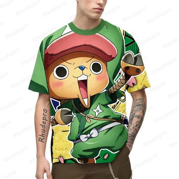 2024 New Men's Anime 3D Printing T-shirts Unisex Oversized