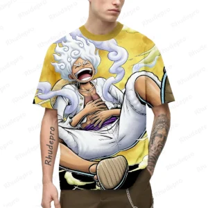 2024 New Men's Anime 3D Printing T-shirts Unisex Oversized