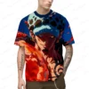 2024 New Men's Anime 3D Printing T-shirts Unisex Oversized