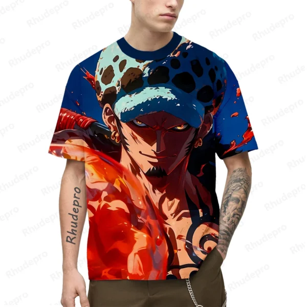 2024 New Men's Anime 3D Printing T-shirts Unisex Oversized