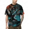2024 New Men's Anime 3D Printing T-shirts Unisex Oversized