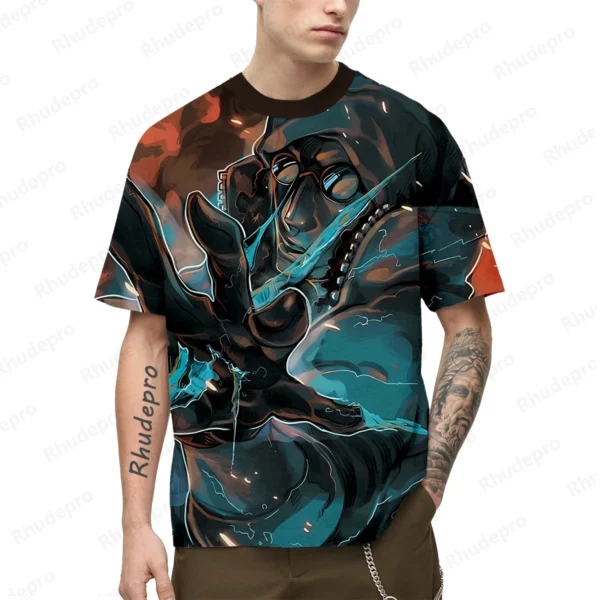 2024 New Men's Anime 3D Printing T-shirts Unisex Oversized