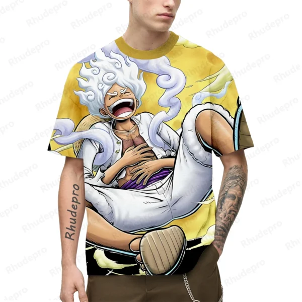 2024 New Men's Anime 3D Printing T-shirts Unisex Oversized