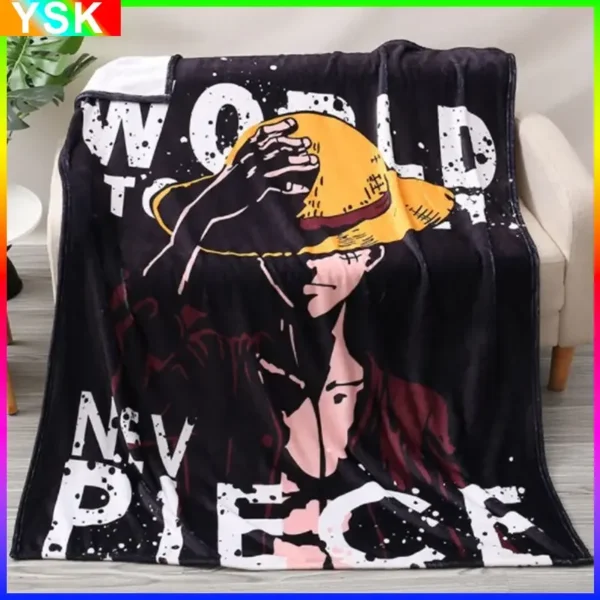 3D New Printed One Piece Anime Blanket Falai Velvet Cartoon Cover Blanket Luffy Student Air Conditioning Blanket Gift