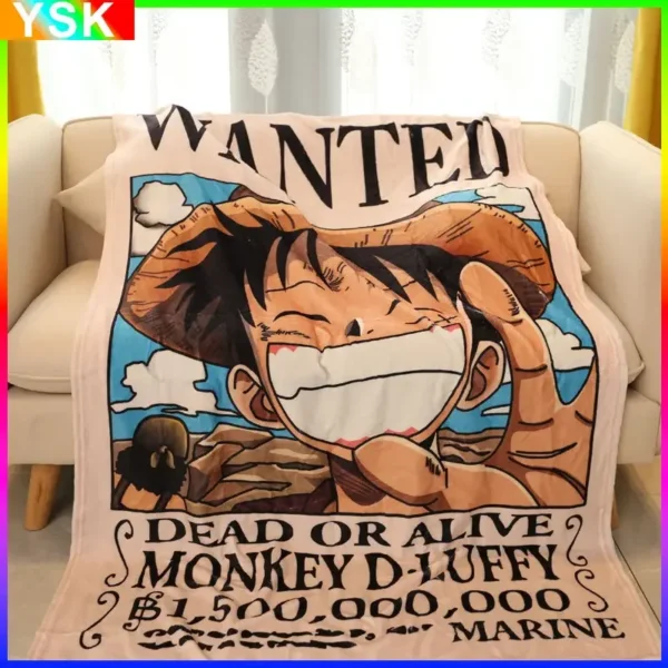 3D New Printed One Piece Anime Blanket Falai Velvet Cartoon Cover Blanket Luffy Student Air Conditioning Blanket Gift