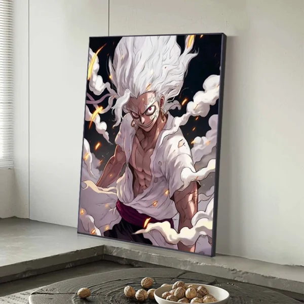 Aesthetic ONE PIECE Anime Nika Monkey D. Luffy Poster Print HD Picture Canvas Decorative Painting Wall Art Living Room Canvas