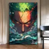 Aesthetic ONE PIECE Anime Roronoa Zoro Poster Print HD Picture Canvas Decorative Painting Wall Art Living Room Canvas