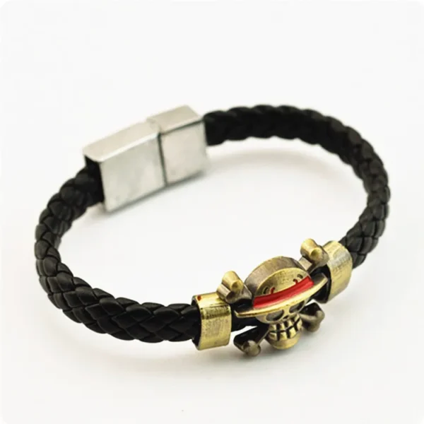 Animated Bracelet One Piece Death Skull Logo Magnetic Clasp Head Simple Elegant Accessories Personal Wristband Wholesale