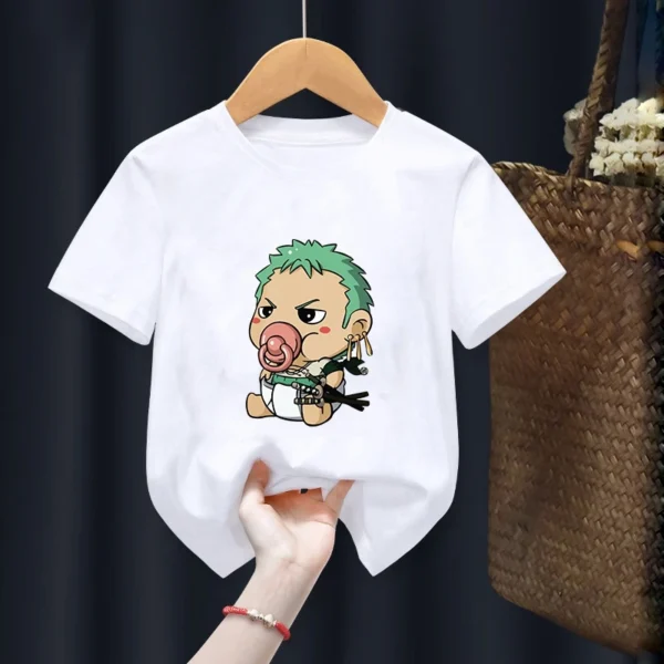 Anime Children T-Shirt Kawaii T Shirt One Piece Anime Cartoons