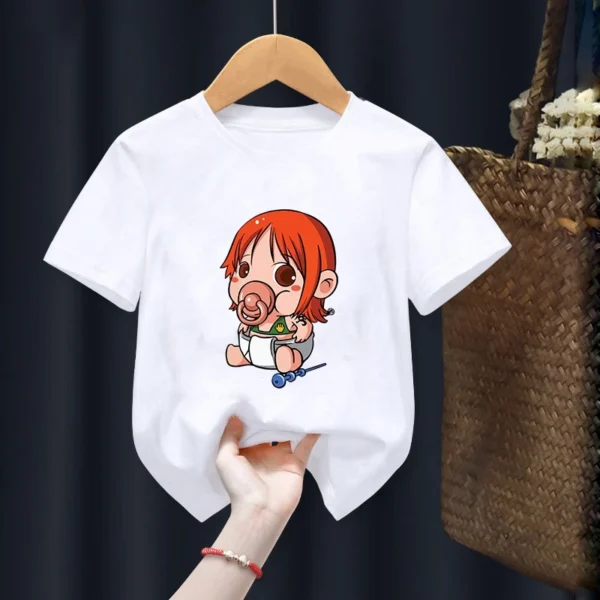 Anime Children T-Shirt Kawaii T Shirt One Piece Anime Cartoons