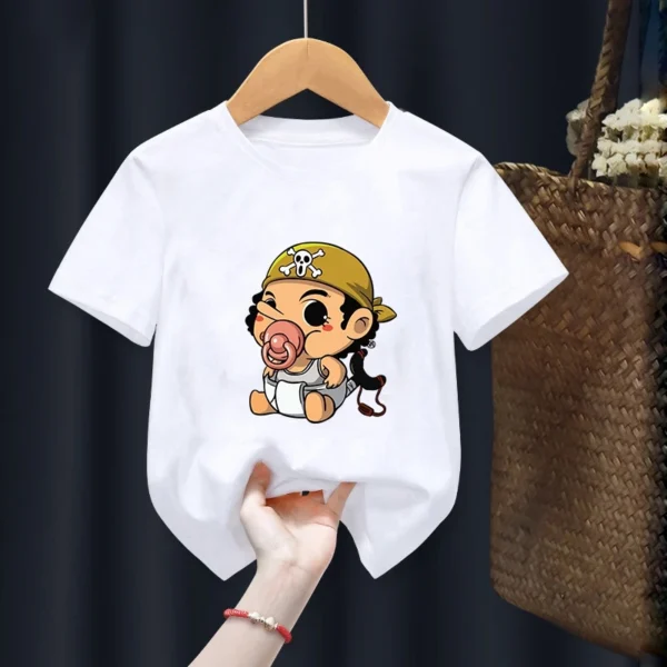 Anime Children T-Shirt Kawaii T Shirt One Piece Anime Cartoons