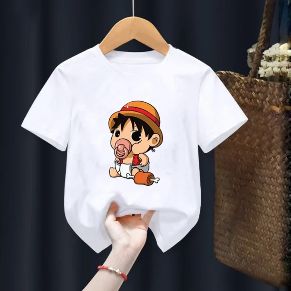 Anime Children T-Shirt Kawaii T Shirt One Piece Anime Cartoons