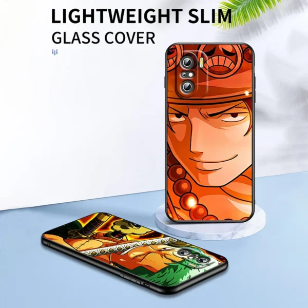 Anime Japanese One Piece For Xiaomi Redmi 9A 9C 9AT 10C 9 9T 10 12C 8 12 K60 A1 A2 K50 K40 5G Soft Cover Black Phone Case
