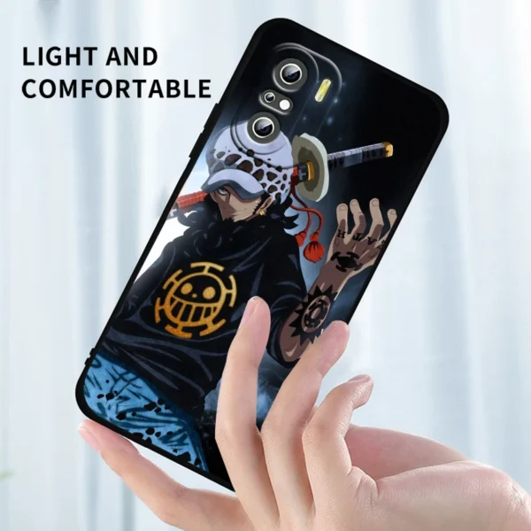 Anime Japanese One Piece For Xiaomi Redmi 9A 9C 9AT 10C 9 9T 10 12C 8 12 K60 A1 A2 K50 K40 5G Soft Cover Black Phone Case