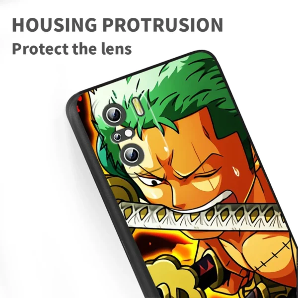 Anime Japanese One Piece For Xiaomi Redmi 9A 9C 9AT 10C 9 9T 10 12C 8 12 K60 A1 A2 K50 K40 5G Soft Cover Black Phone Case