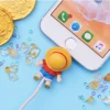 Anime ONE PIECE Phone Data Cable Protective Sleeve Cartoon Zoro Chopper Luffy Cute for IPhone Samsung Ipad Charging Cable Gift