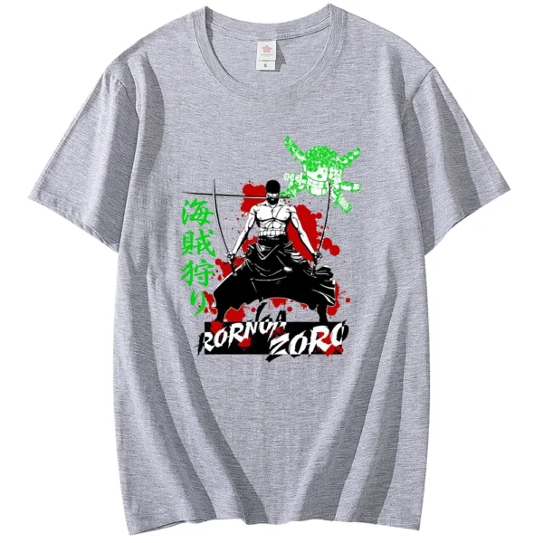 Anime ONE PIECE T-shirt Roronoa Zoro Printed