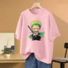 Anime ONE PIECE Roronoa Zoro Printed T-shirt