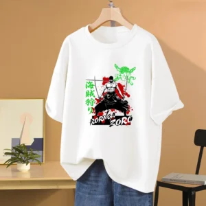 Anime ONE PIECE T-shirt Roronoa Zoro Printed