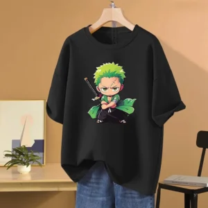 Anime ONE PIECE Roronoa Zoro Printed T-shirt