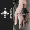 Anime ONE PIECE Waterproof Tattoos Stickers Luffy Lasting Finger Tattoo Stickers Cosplay Ace English Letter ASCE Arm Fake Tattoo