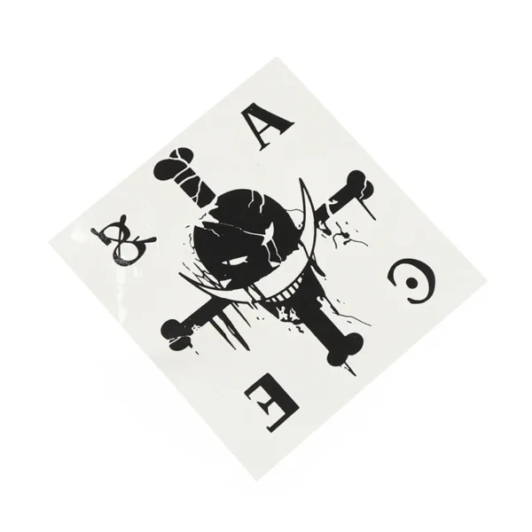 Anime ONE PIECE Waterproof Tattoos Stickers Luffy Lasting Finger Tattoo Stickers Cosplay Ace English Letter ASCE Arm Fake Tattoo