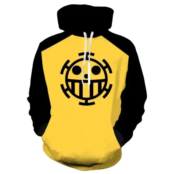 Anime One Piece 3D Hoodie Sweatshirts Trafalgar Law Pirates Of Heart