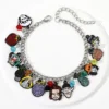 Anime One Piece Bracelets for Women Girls Fans Pirate Flag Logo Devil Fruit Enamel Pendant Charm Cosplay Accessories Gifts