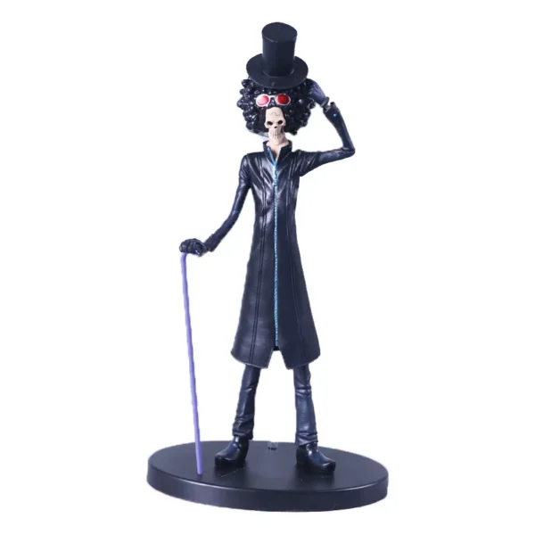Anime One Piece Brook Burukku Black Suit Ver. PVC Action Figure Statue Collectible Model Kids Toys Doll 23cm