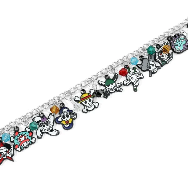 Anime One Piece Charms Bracelets Luffy Shanks Chopper Edward Newgate Cute Cartoon Pendant Hand Chains for Women Fashion Bangles