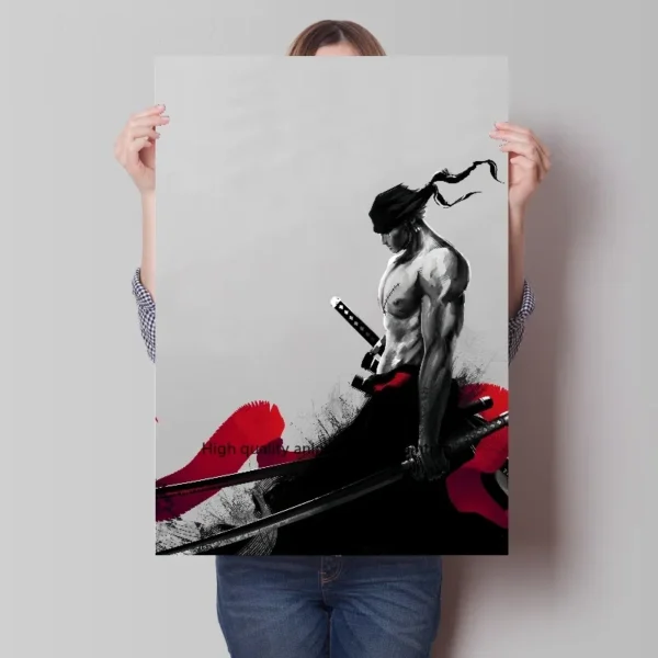 Anime One Piece Luffy Roronoa Zoro Poster Decor Canvas Painting Bar Home Bedroom Wall Aesthetic Art Wall Decoration Gift