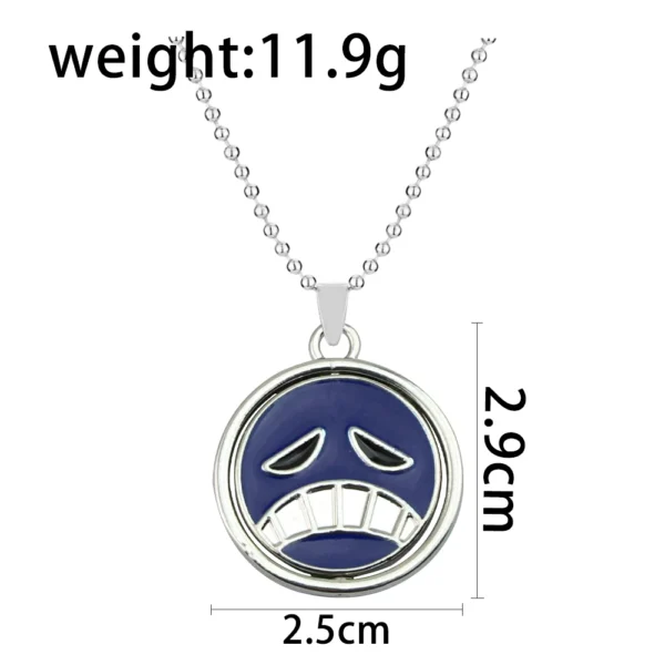 One Piece Necklace & Keychain | Portgas D. Ace Metal Jewelry