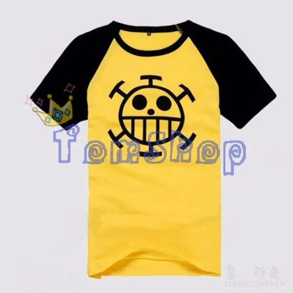 Anime One Piece Trafalgar Law Cosplay T-Shirt Men Women Unixex Casual Tee Shirts Cotton Tops Costume Size M-XXL
