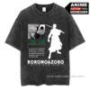Anime One Piece Zoro T Shirt y2k Harajuku High Street Fashion Men Women's T-shirt Vintage Cotton Oversized Loose Casual Tees
