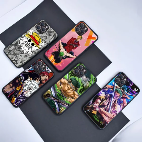 BW-2 Anime One- Piece Soft Silicone Case For iPhone 5 5S 6 6S 7 8 SE 14 Plus Pro Max