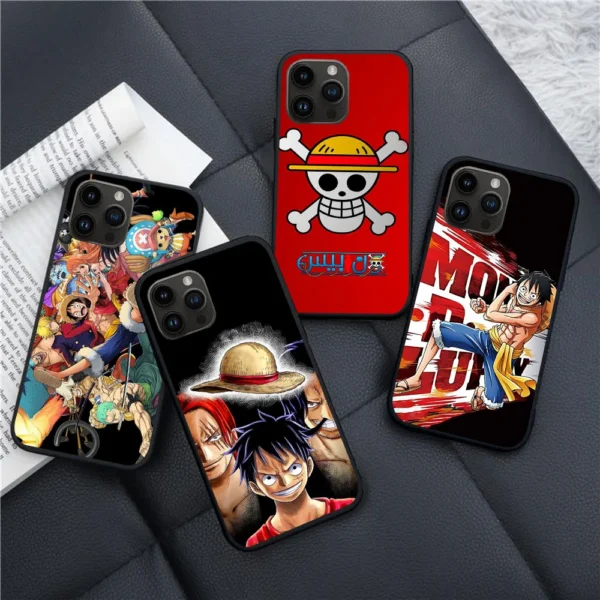 BW-2 Anime One- Piece Soft Silicone Case For iPhone 5 5S 6 6S 7 8 SE 14 Plus Pro Max