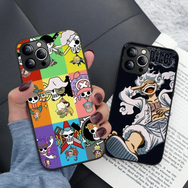BW-2 Anime One- Piece Soft Silicone Case For iPhone 5 5S 6 6S 7 8 SE 14 Plus Pro Max