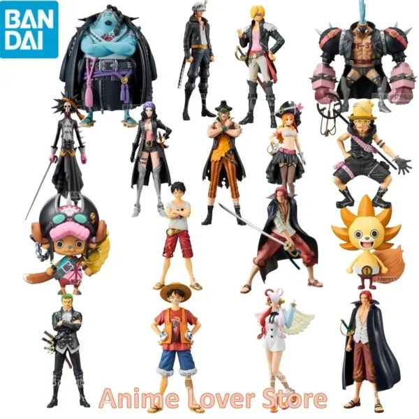 Bandai Banpresto Original One Piece DXF FILM RED Luffy Usopp Sanji Nami Jinbe Shanks Uta Zoro Anime Figures Toys for Kids Gift