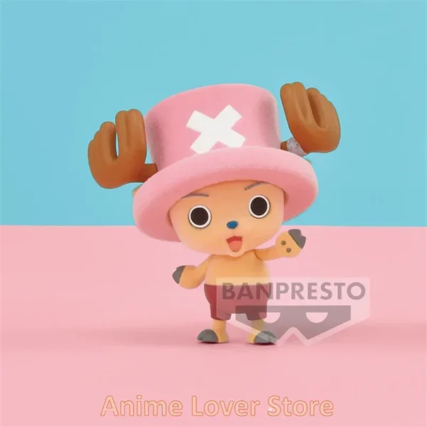 Bandai Banpresto Original One Piece Flocking Fluffy Puffy Tony Tony Chopper Anime Figures Toys for Kids