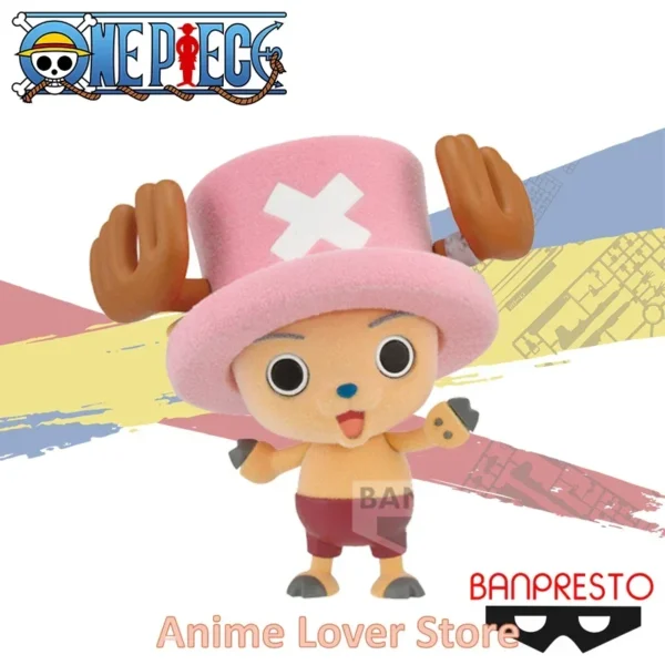 Bandai Banpresto Original One Piece Flocking Fluffy Puffy Tony Tony Chopper Anime Figures Toys for Kids